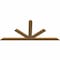 Ekena Millwork Saratoga Timber Gable Bracket, Western Red Cedar, 96"W x 44"H x 1 1/2"D x 5 1/2"F, 11/12 Pitch GBW096X44X0206SAR00SWR - alternate 2